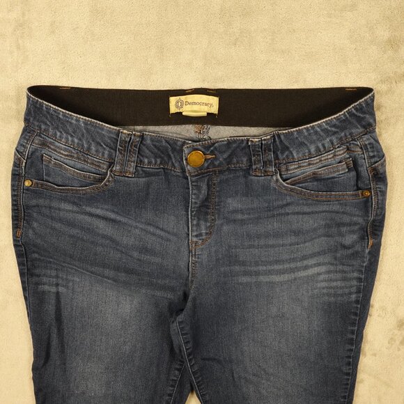 Democracy Jeans Ab Technology high rise skinny ankle women's 16W blue stretchy - Picture 2 of 11